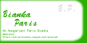 bianka paris business card